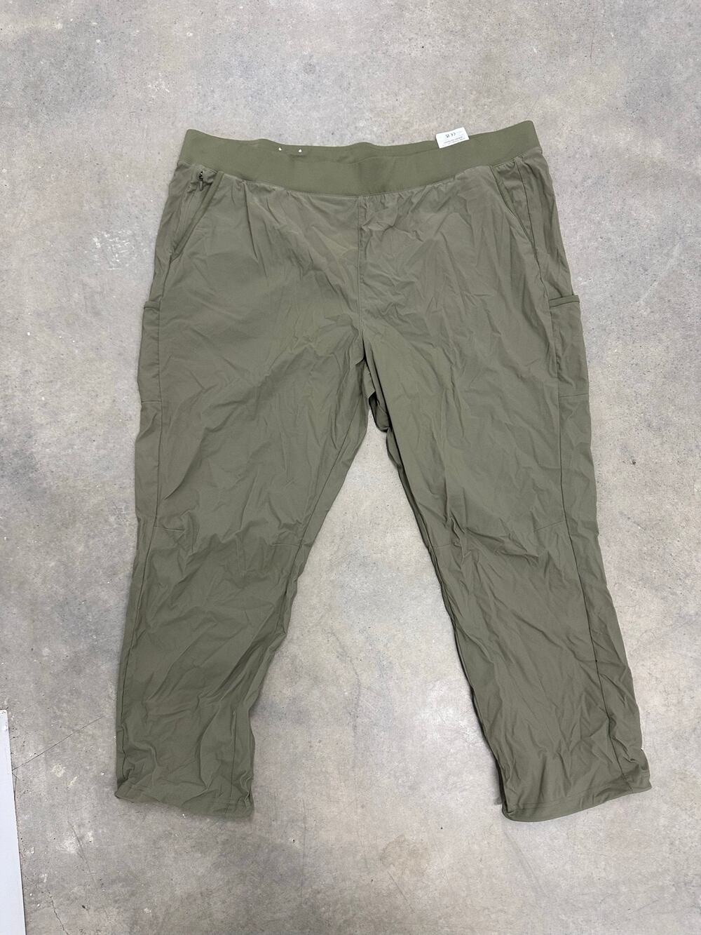 Columbia Anytime Outdoor Pull On Ankle Pants Olive Green 3X Plus UPF 50